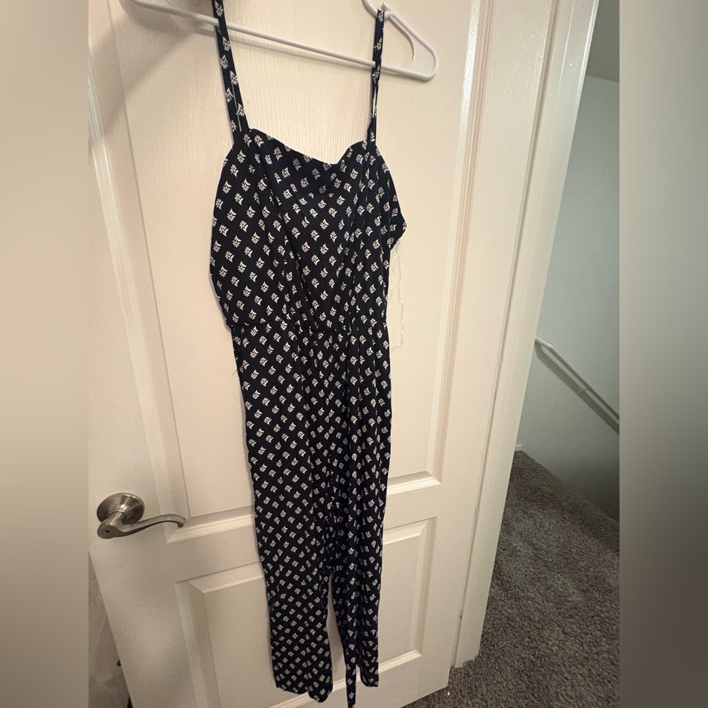 As U Wish Black and White Patterned Jumpsuit